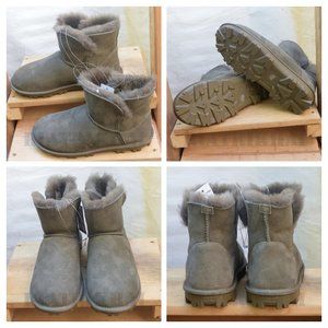 GREEN NWB Kirkland Signature Ladies' Shearling Short Boot